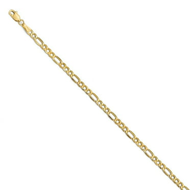 Sonia Jewels 14k Yellow Gold Cuban Concave Chain Necklace With Lobster Claw Clasp 